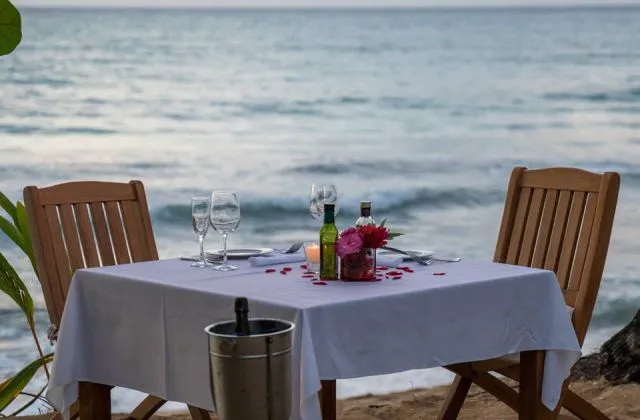 Sublime Samana Hotel diner romantique sur la plage